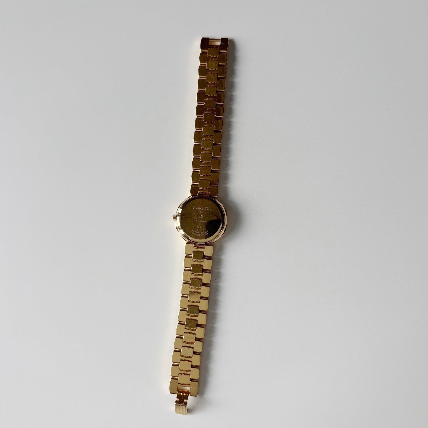 Dior 1990s Octagon Dial Gold Plated Watch