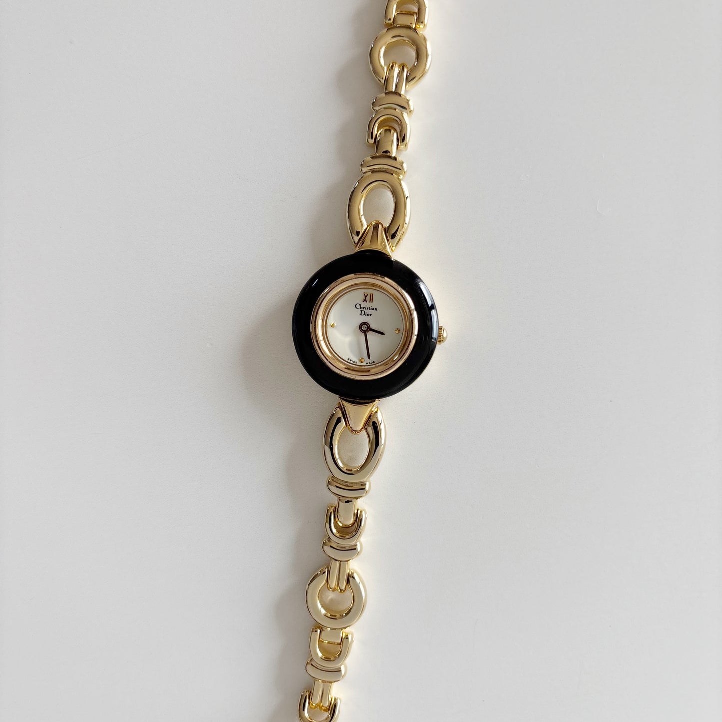 Dior 1990s Interchangeable Bezel Gold Plated Watch