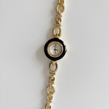 Dior 1990s Interchangeable Bezel Gold Plated Watch