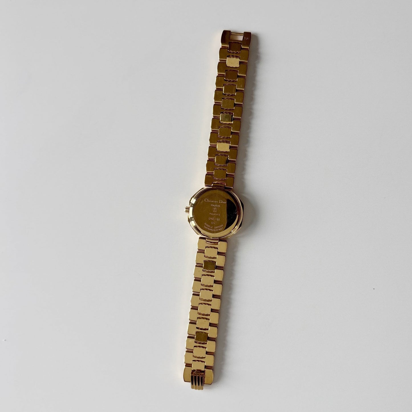 Dior 1990s Octagon Gold Plated Watch
