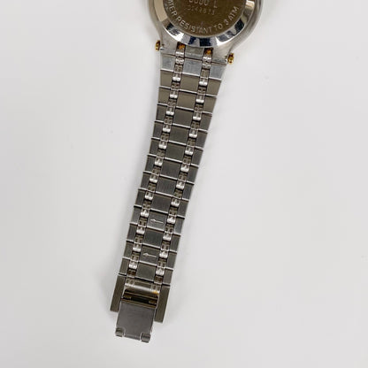 Gucci 1990s Date Two Tone Round Watch