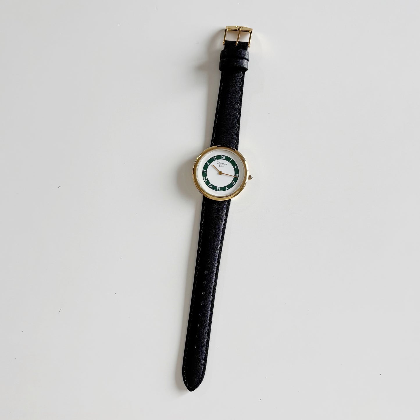 Dior 1990s Round Dial Gold Plated Watch (Large)