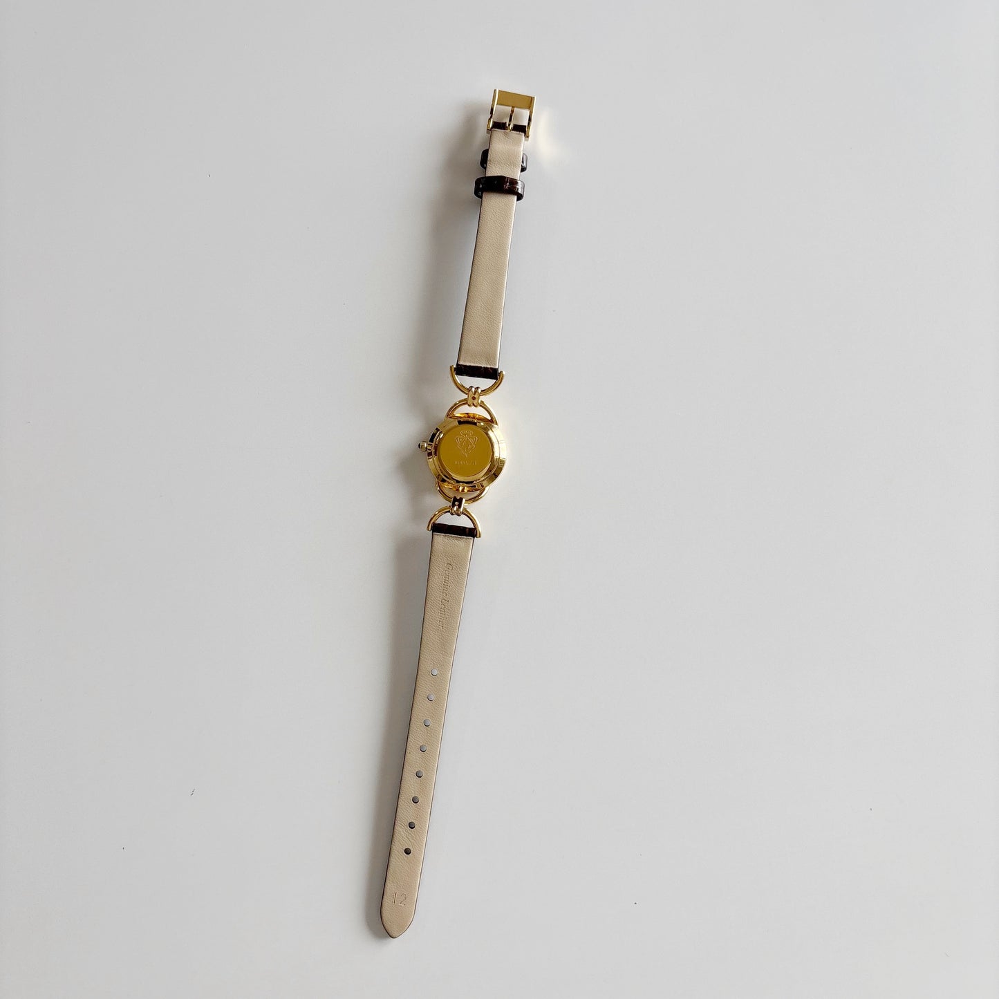 Gucci 1990s Round Dial Gold Plated Watch