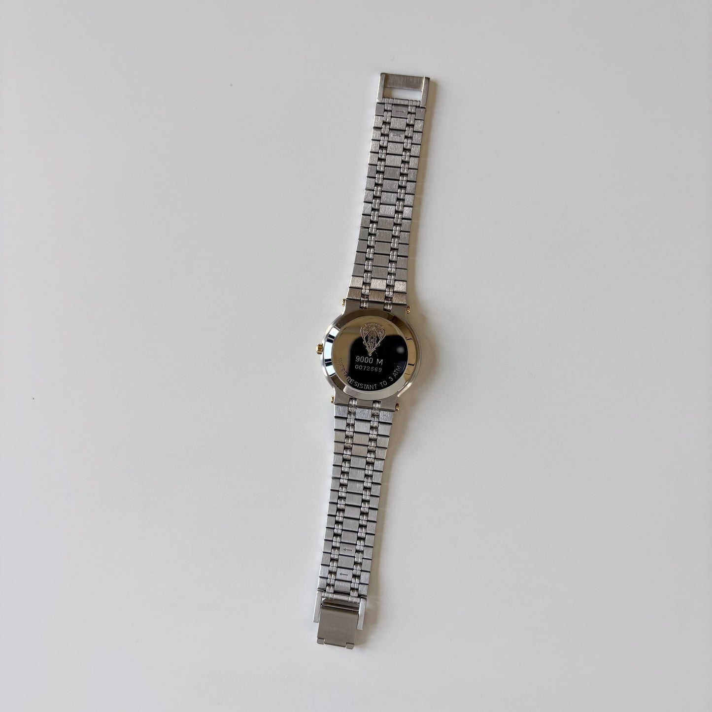 Gucci 1990s Date Round Cream Dial Two Tone Watch (Large)