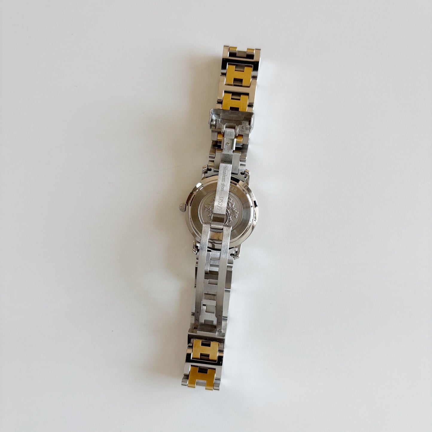 Hermes 1990s Clipper Date Round Dial Watch
