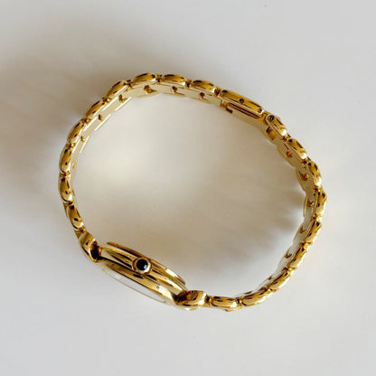 Fendi 1990s Seashell Dial Gold Plated Watch