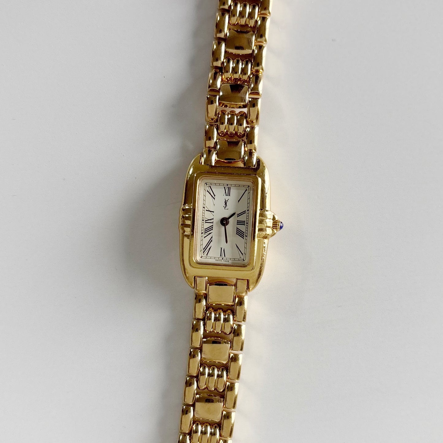 Yves Saint Laurent 1990s Tank Gold Plated Watch