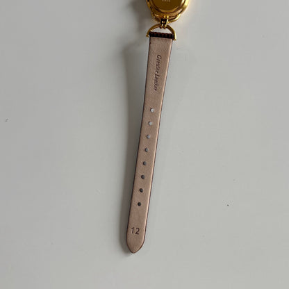 Gucci 1990s Gold Dial Gold Plated Horsebit Watch