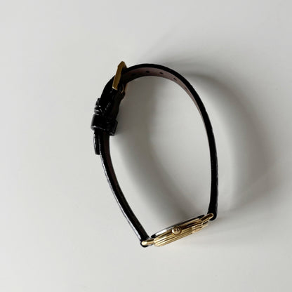 Dior 1990s Round Dial Gold Plated Watch
