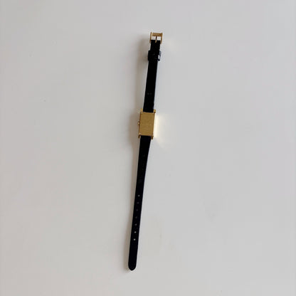 Dior 1990s La Parisienne  18K Solid Gold Case Tank Watch