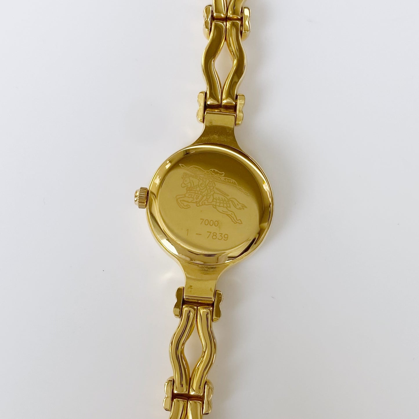 Burberry 1990s Seashell Dial Gold Plated Watch