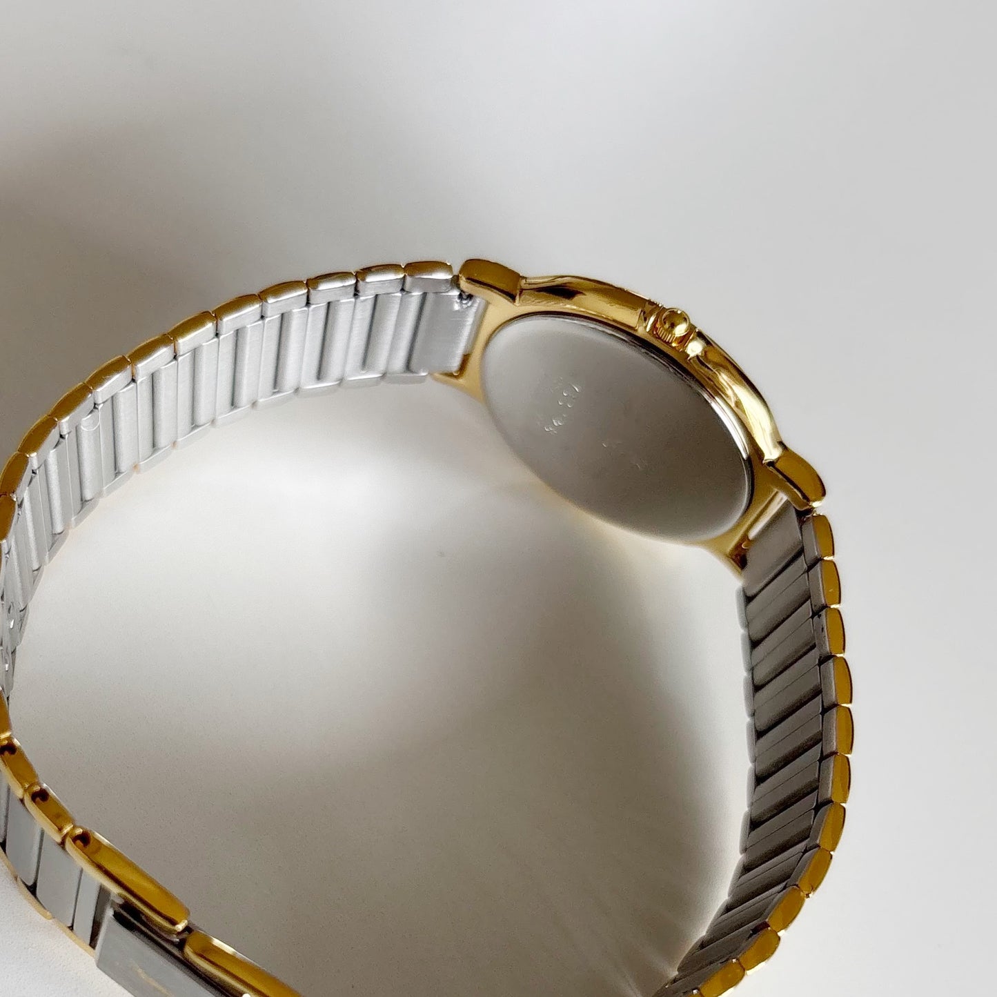 Yves Saint Laurent 1990s Round Dial Two Tone Watch (Large)