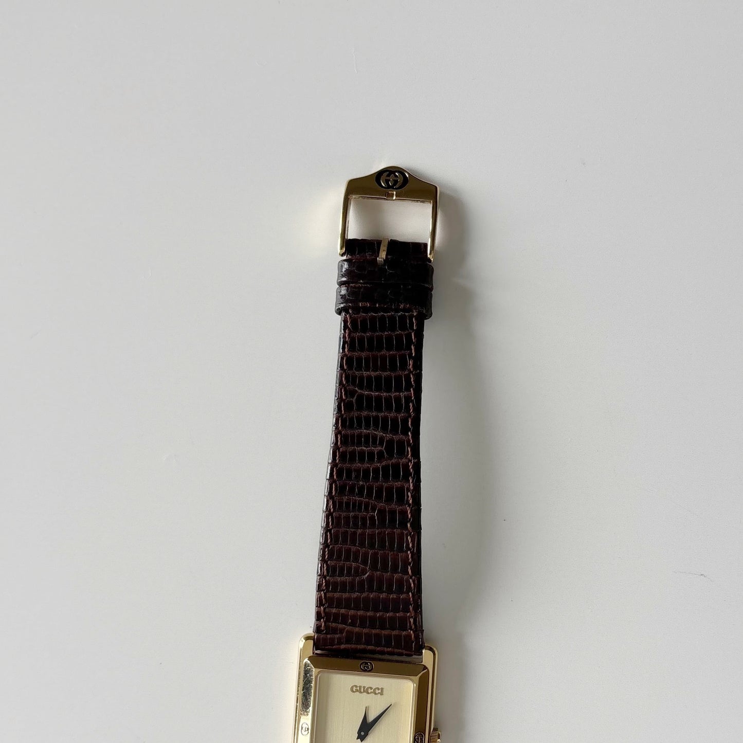 Gucci 1980s Tank Gold Plated Watch (Large)