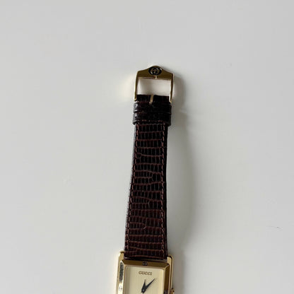 Gucci 1980s Tank Gold Plated Watch (Large)
