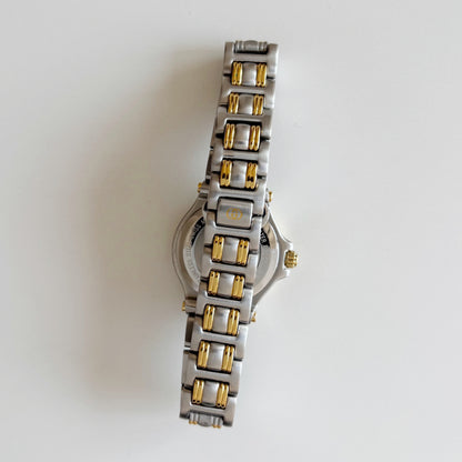 Gucci 1990s Date Round Dial Two Tone Watch