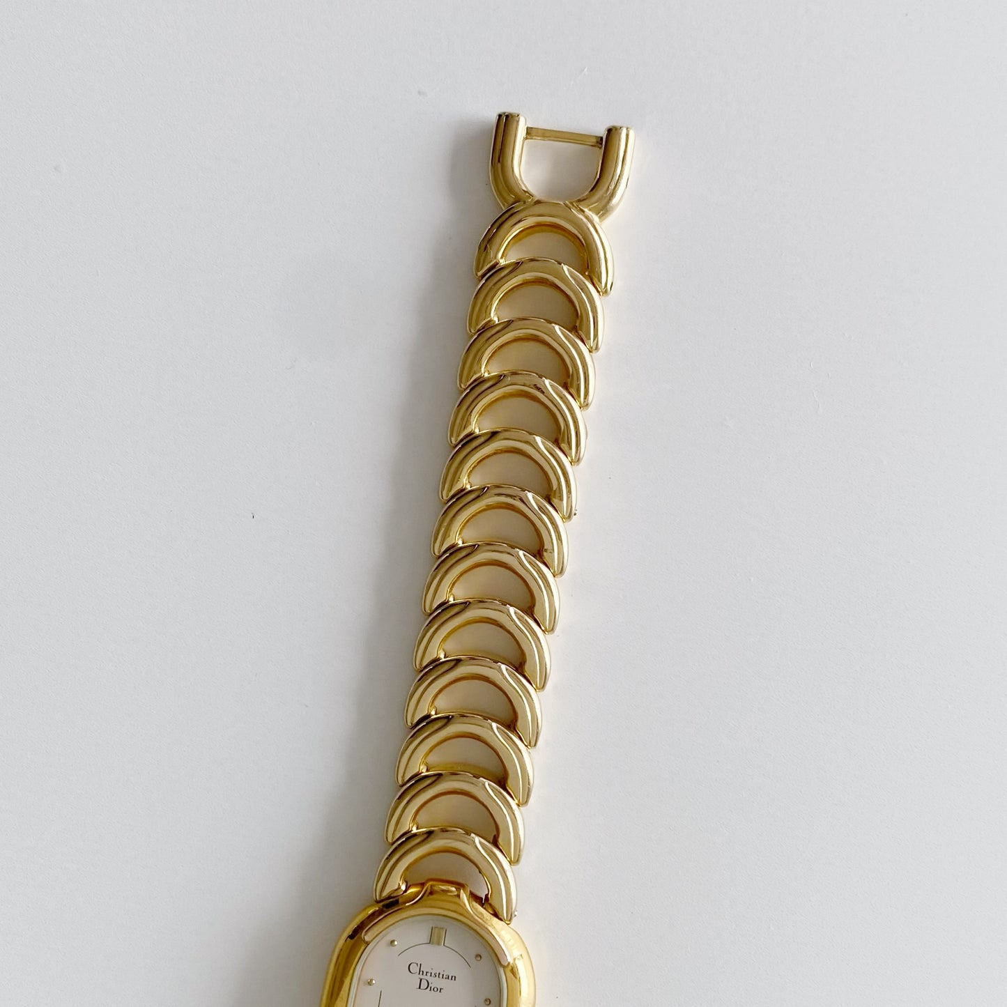 Dior 1990s Oval Gold Plated Watch