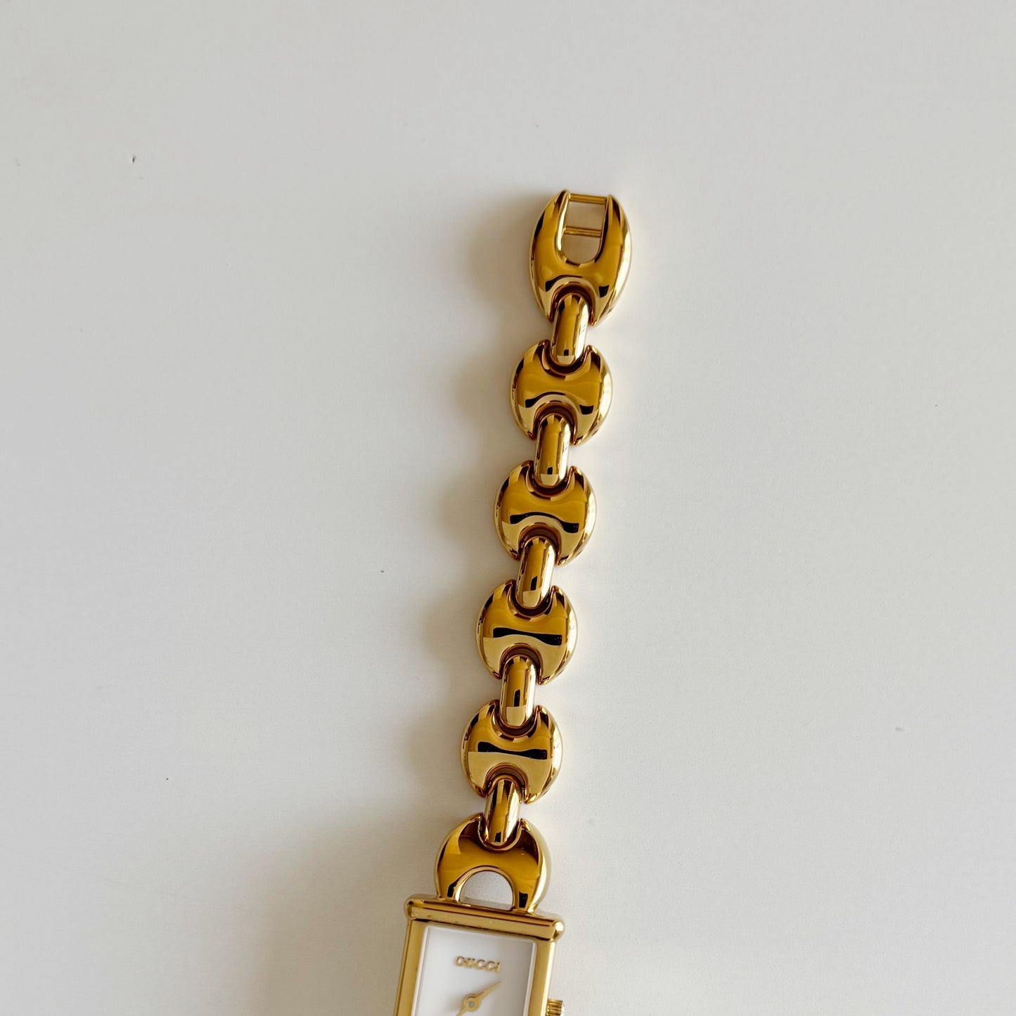 Gucci 1990s Interchangeable Strap Gold Plated Watch with 3 straps, case