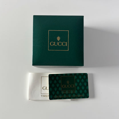 Gucci 1990s Interchangeable Bezel Gold Plated Bangle Watch with 12 bezels, case