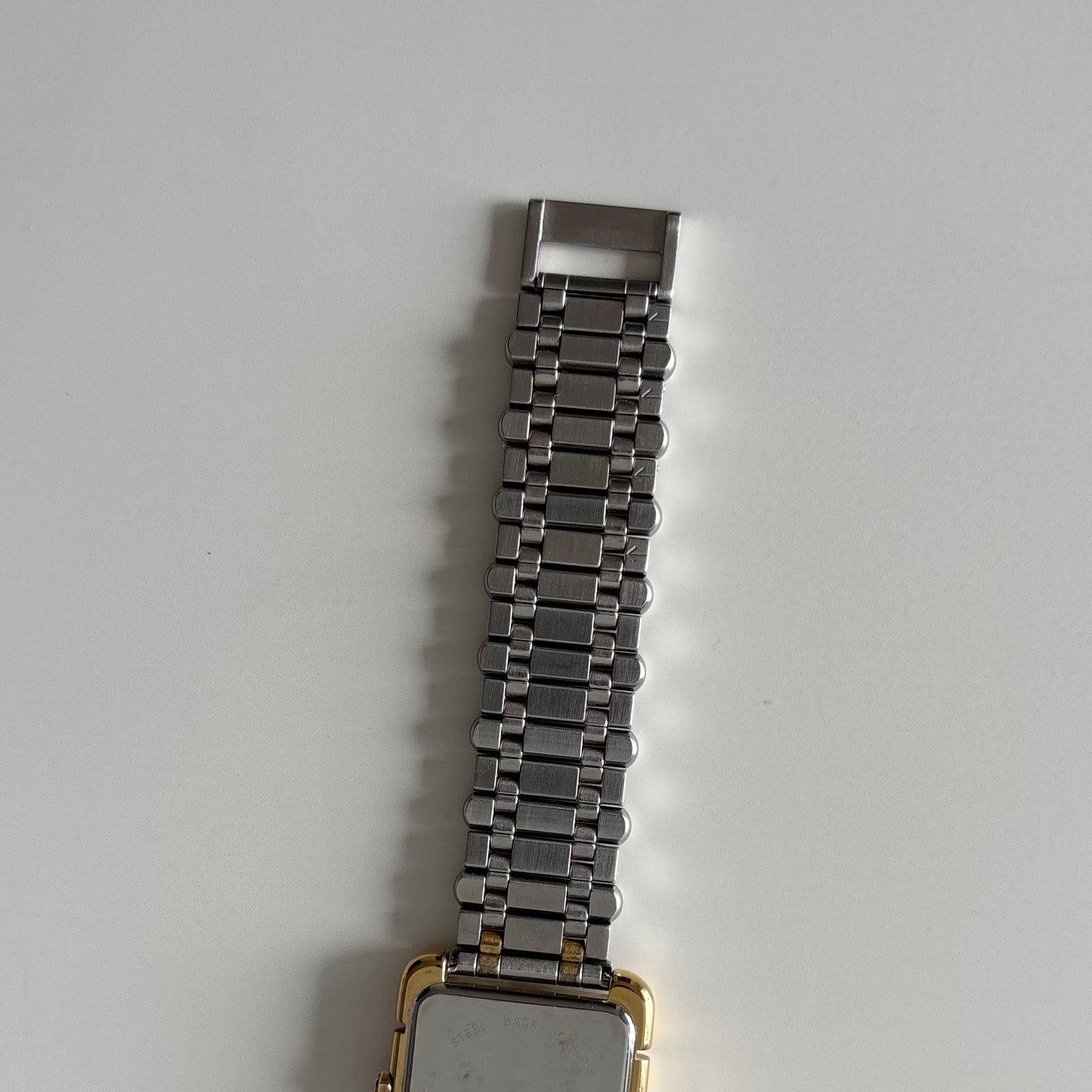 Yves Saint Laurent 1990s Square Dial Two Tone Watch