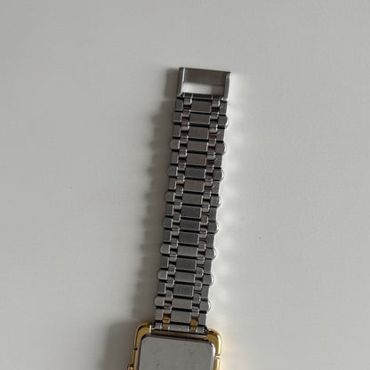 Yves Saint Laurent 1990s Square Dial Two Tone Watch
