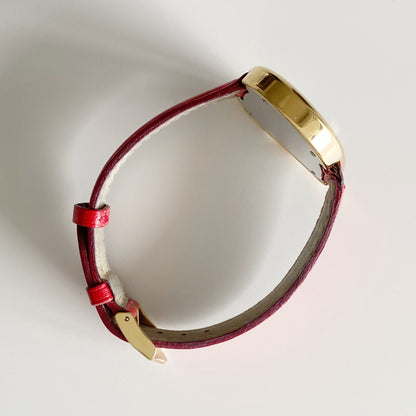 Yves Saint Laurent 1990s Heart shaped Dial Gold Plated Watch