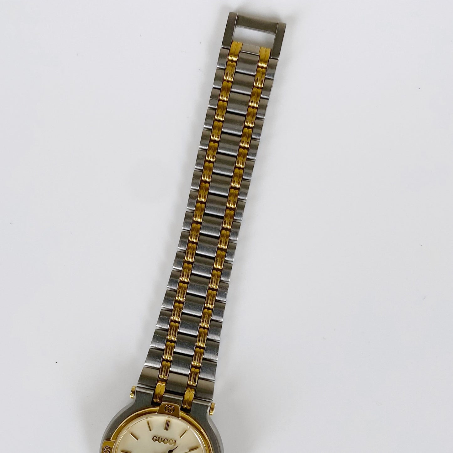 Gucci 1990s Date Gold Plated Two Tone Watch