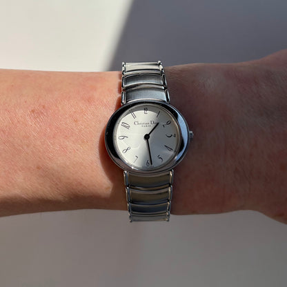 Dior 1990s Oval Dial Stainless steel Watch
