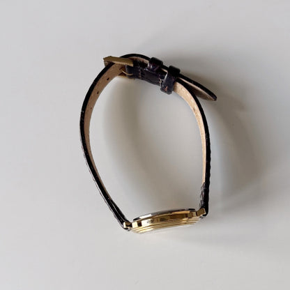 Dior 1990s Date Gold Round Dial Gold Plated Watch