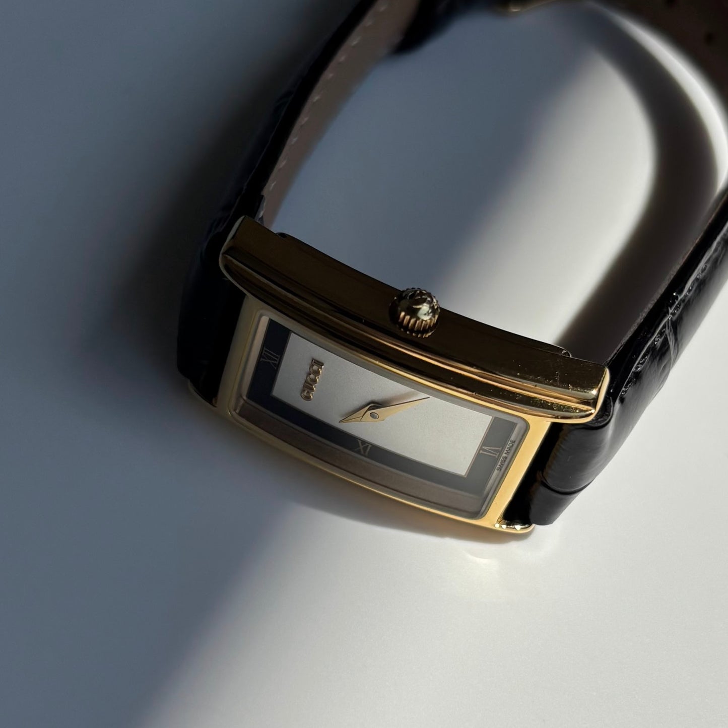 Gucci 1990s Tank Gold Plated Watch