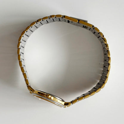 Yves Saint Laurent 1990s Round Dial Two Tone Watch