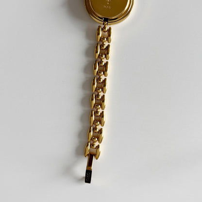 Gucci 1990s Interchangeable Bezel Gold Plated Watch with 6 bezels, case (160mm)