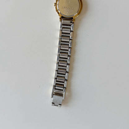 Yves Saint Laurent 1990s Round Dial Two Tone Watch