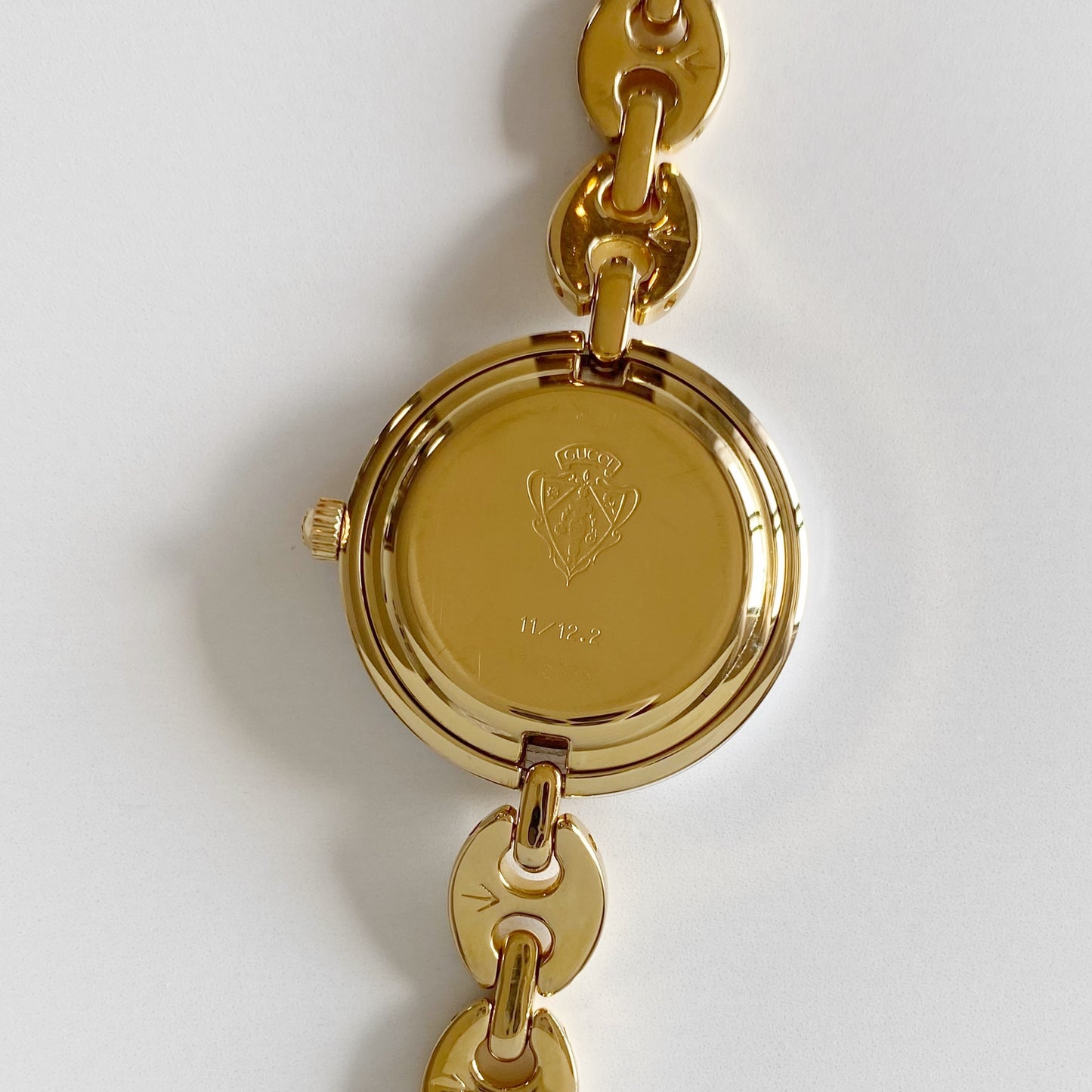 Gucci 1990s Interchangeable Bezel Gold Plated Watch with 6 bezels, case (165m)