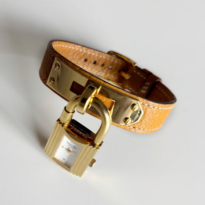 Hermes 1990s Kelly Gold Plated Watch