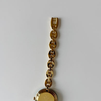 Gucci 1990s Interchangeable Bezel Gold Plated Chain Watch with 6 bezels, case (165mm)