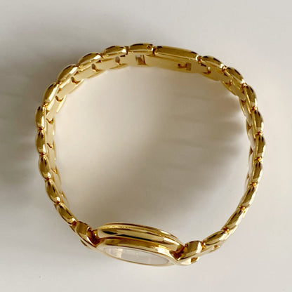 Fendi 1990s Seashell Dial Gold Plated Watch