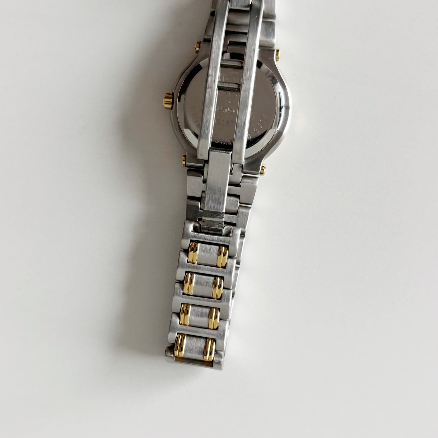 Gucci 1990s Date Round Dial Two Tone Watch