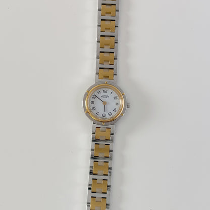 Hermes 1990s Clipper Two Tone Watch