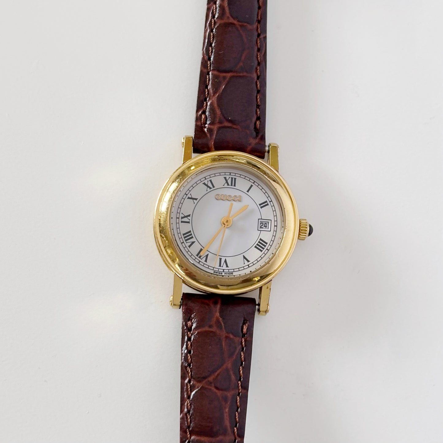 Gucci 1990s Date Round Watch