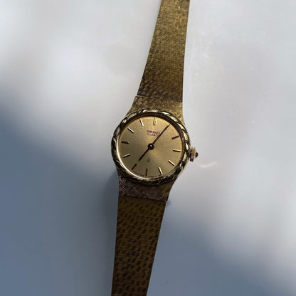 Vintage Seiko Round Gold Plated Watch