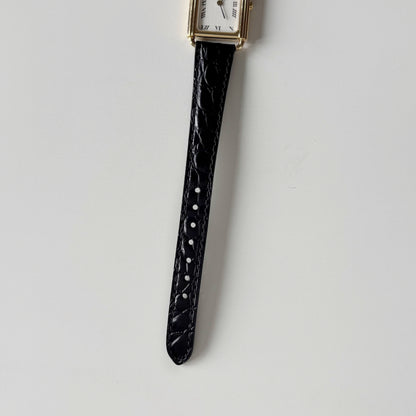 Dior 1990s CD Logo Tank Gold Plated Watch