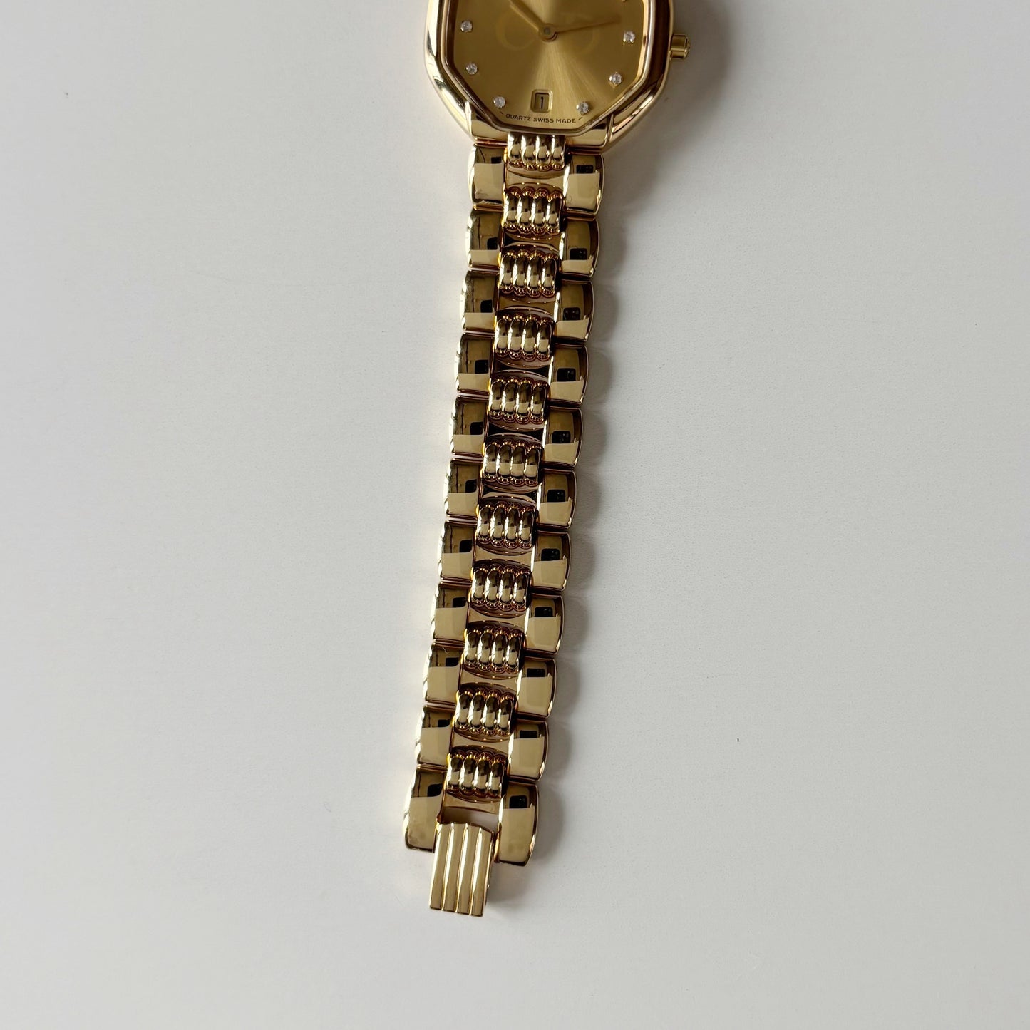 Dior 1990s Octagon Gold Plated Watch