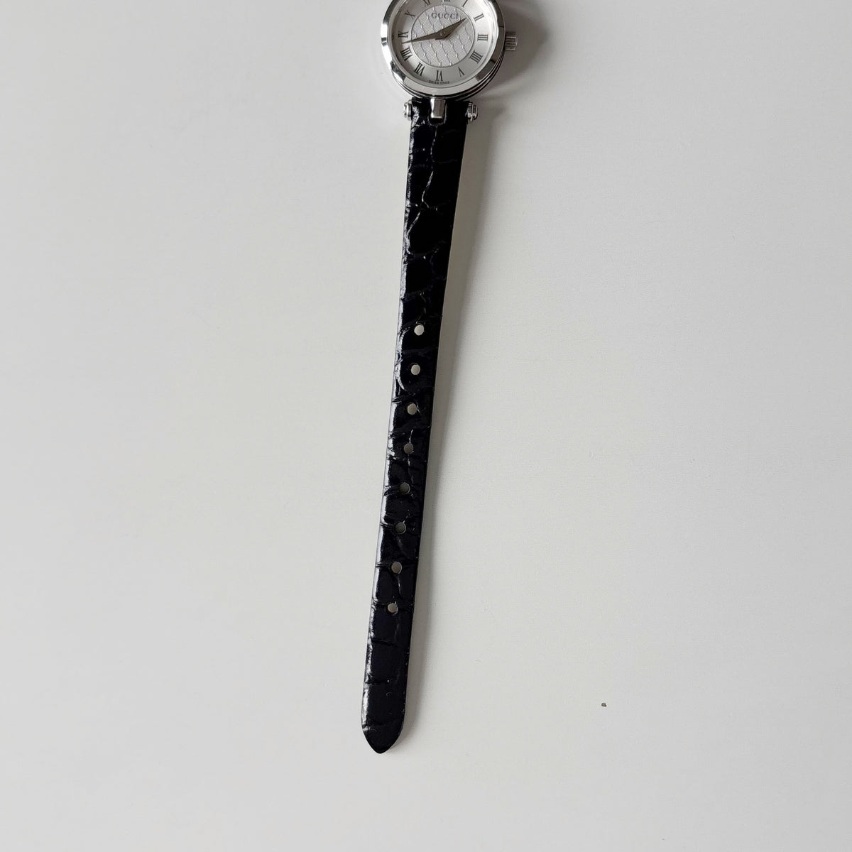 Gucci 1990s Round Dial Stainless Steel Watch