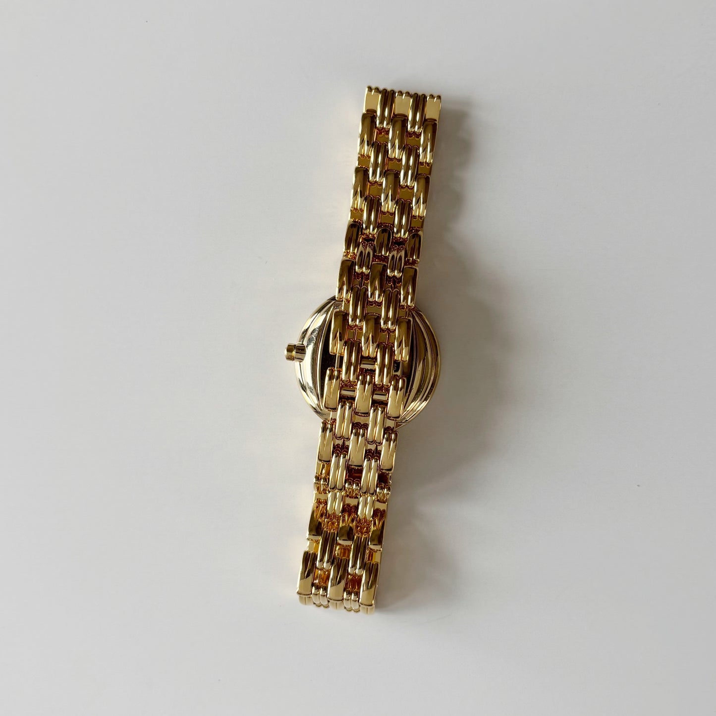 Dior 1990s Bagheera Black Dial Gold Plated Round Watch