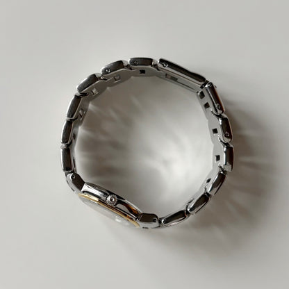 Fendi 1990s Seashell Dial Date Two Tone Watch