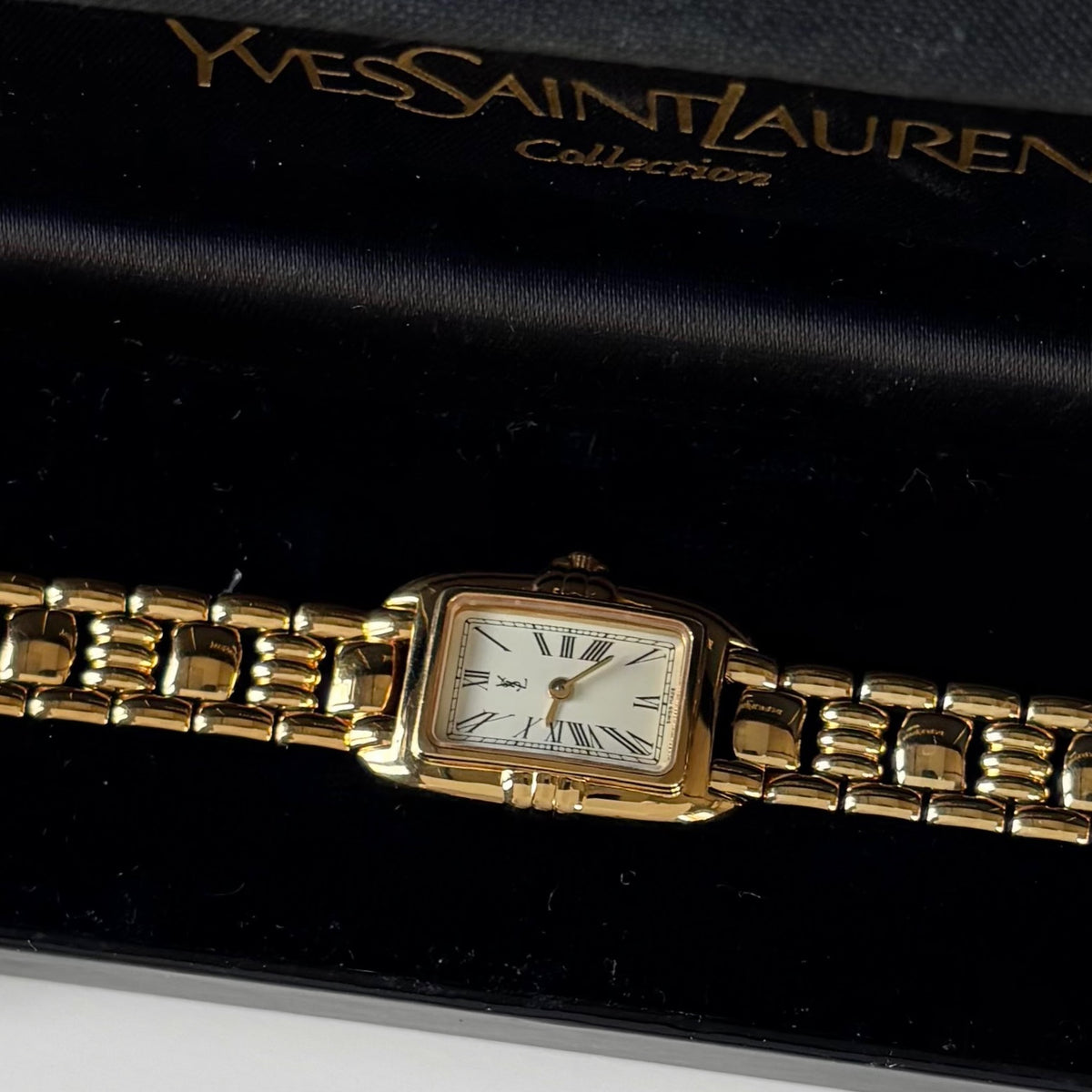 Yves Saint Laurent 1990s Tank Gold-Plated Watch