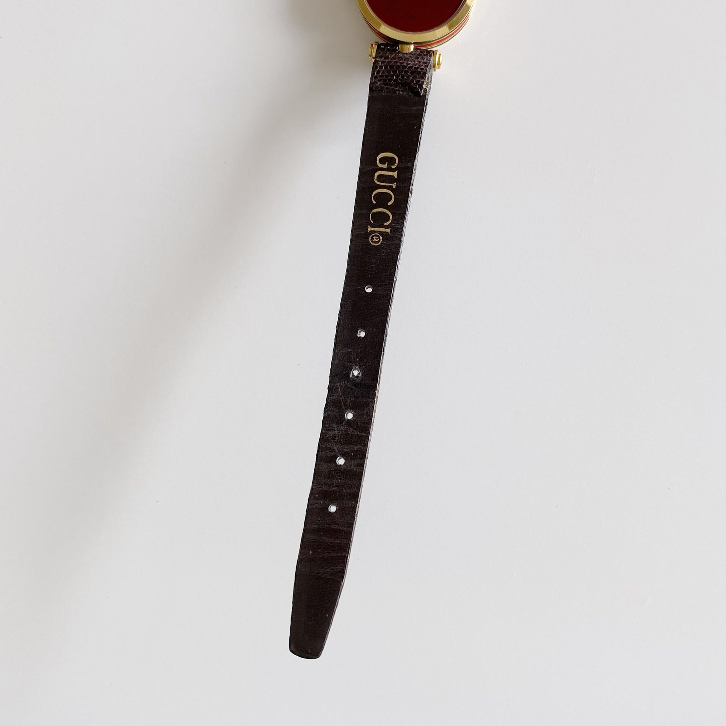 Gucci 1990s Gold Plated Round Watch