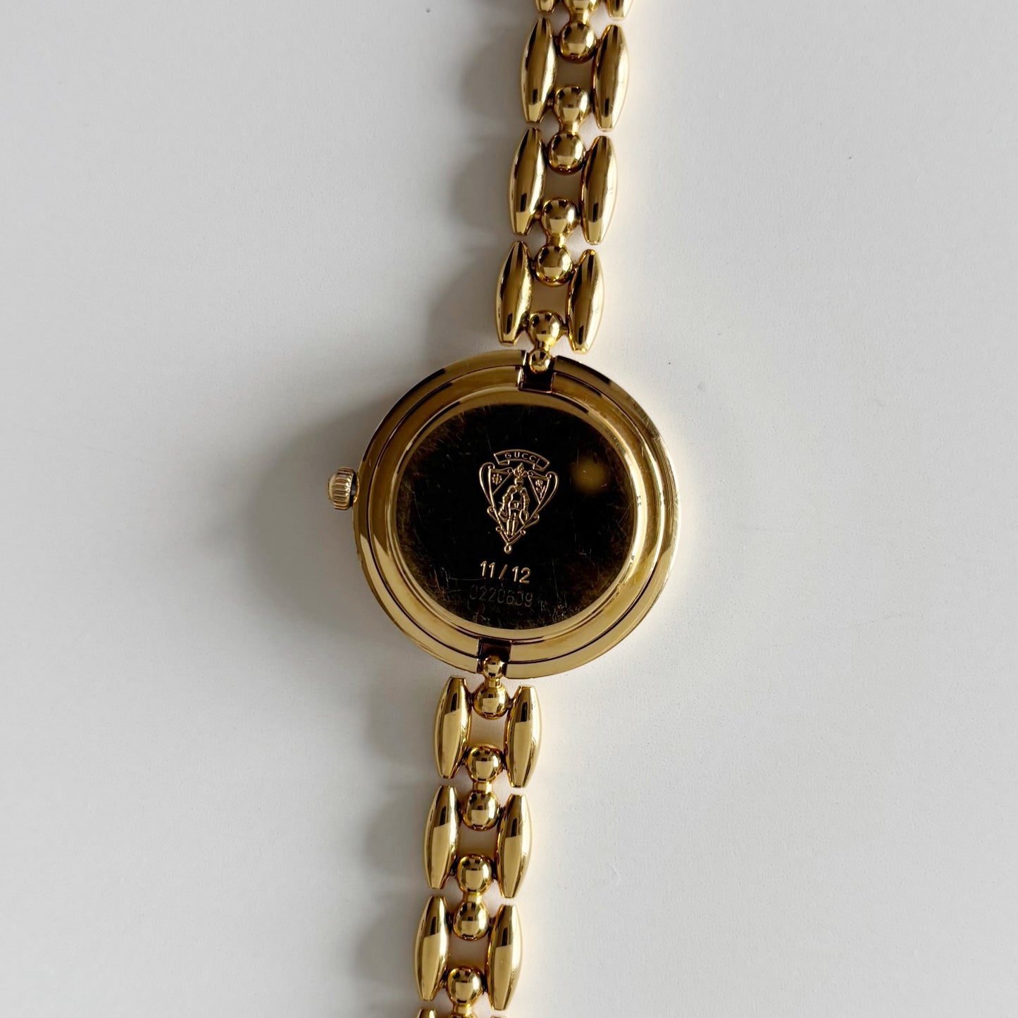 Gucci 1990s Interchangeable Bezel Gold Plated Watch with 6 bezels, case (160mm)