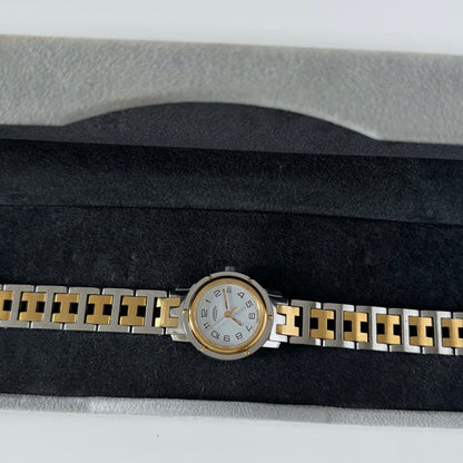 Hermes 1990s Clipper Two Tone Watch
