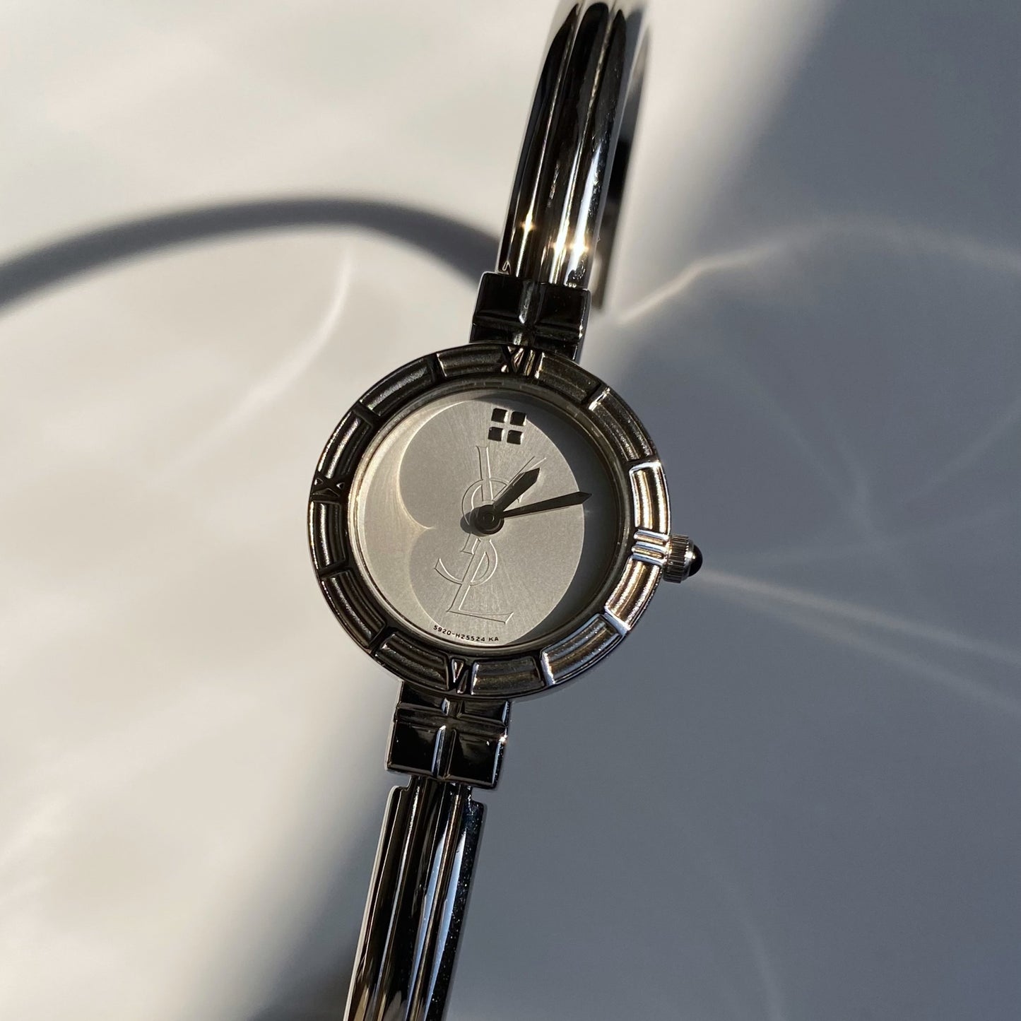 Yves Saint Laurent 1990s Round Dial Bangle Watch